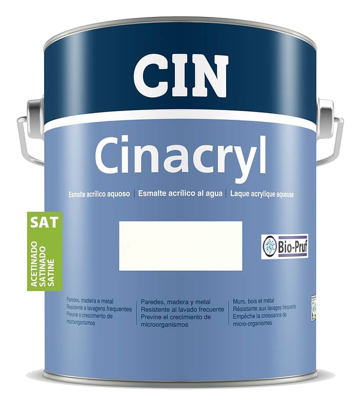 CINACRYL zománcfesték Bio-Pruf TM fehér Selyemfényű